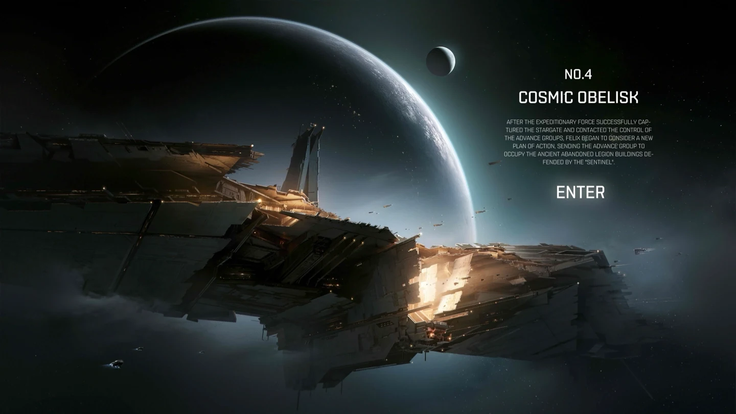 Environment look development explored planetary scale, atmosphere, and monumental forms.