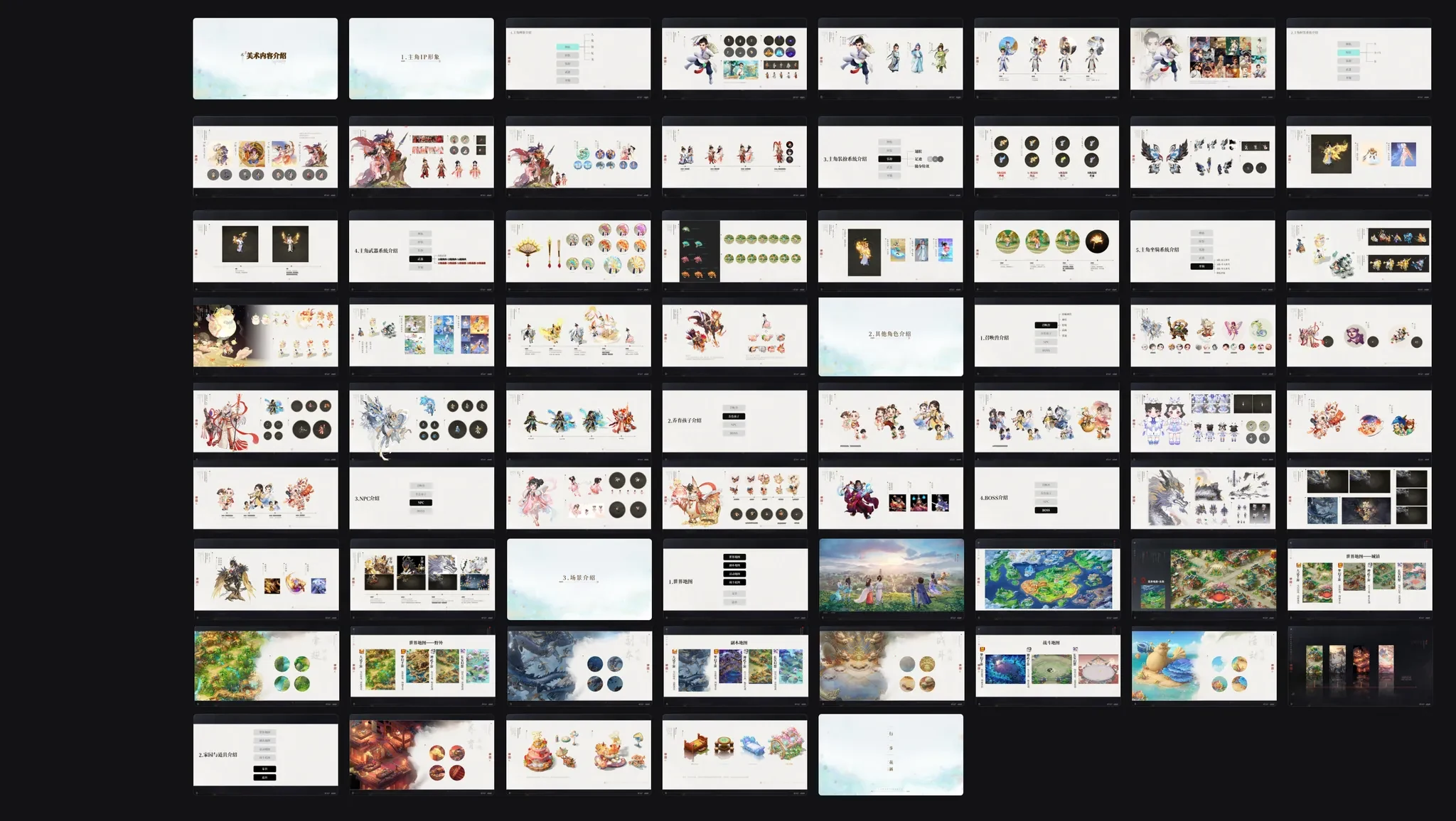 Art Bible and visual-development sheets established shared production references.
