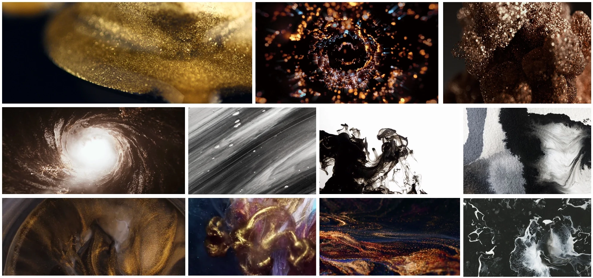 Material, effect, and ink references supported a shared visual vocabulary.